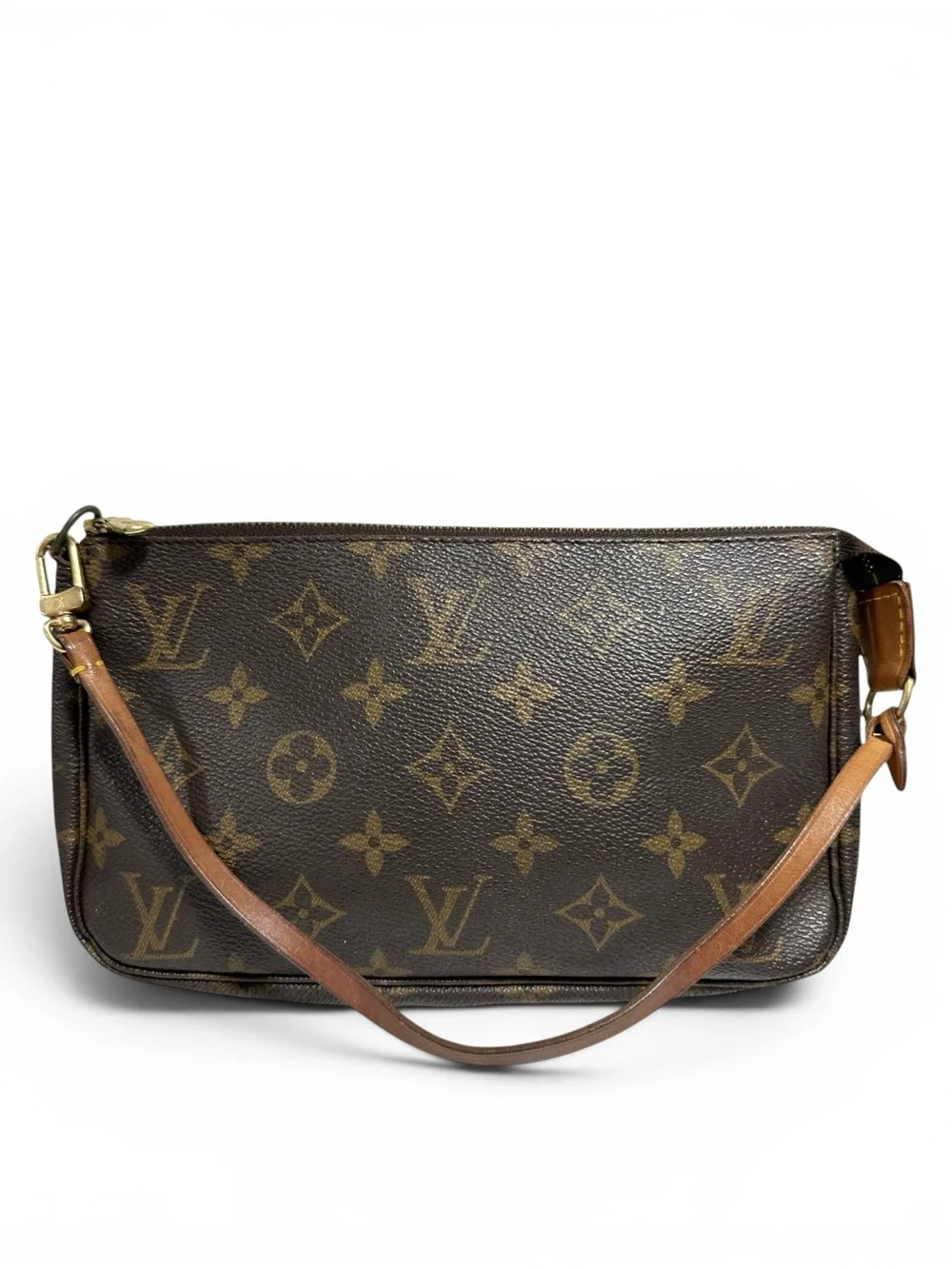 Louis Vuitton Monogram & Vachetta Leather Pochette Mini Bag